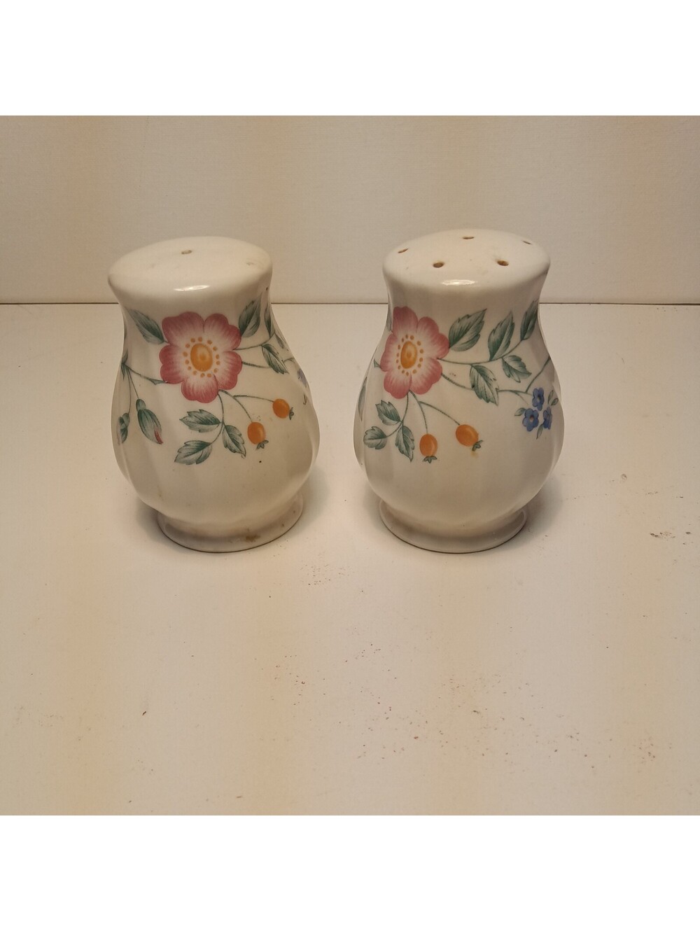 3" CHURCHIL Briar Rose Salt & Pepper Set Staffordshire England Replacement